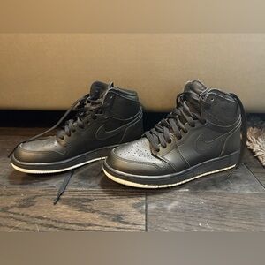 Black high top Nike Jordan’s